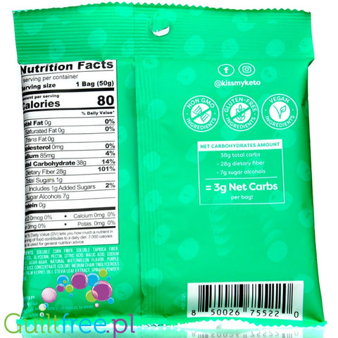 Kiss My Keto Watermelon Slices - MCT infused fruity gummy bears