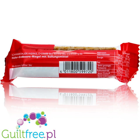 Corny Haferkraft Zero, Strawberry - 117kcal sugar free oat bar