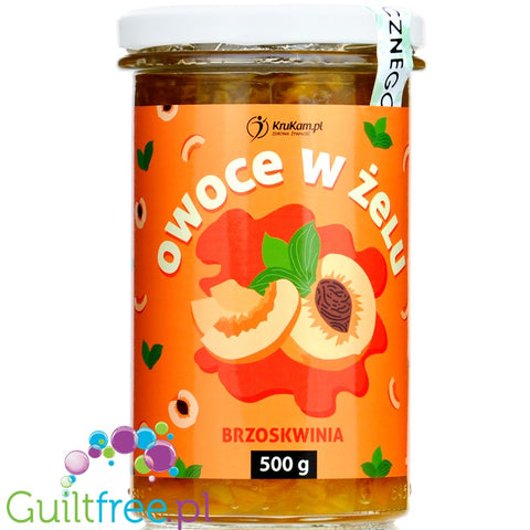 Krukam Peach in sugar free Jelly