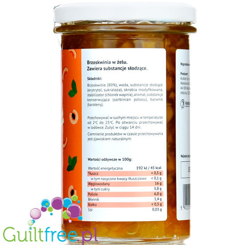 Krukam Peach in sugar free Jelly