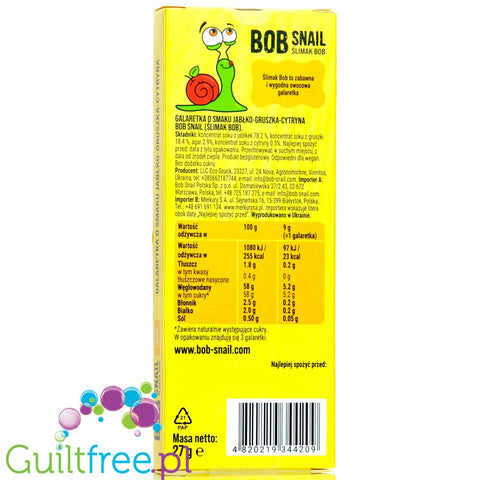 Bob Snail Fruit Apple, Pear & Lemon snack with no added sugar