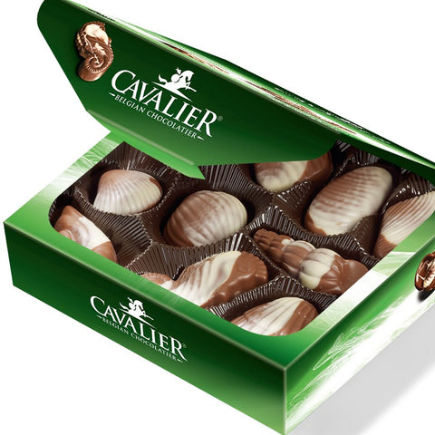 Cavalier Belgian Chocolatier Stevia no sugar added seashells