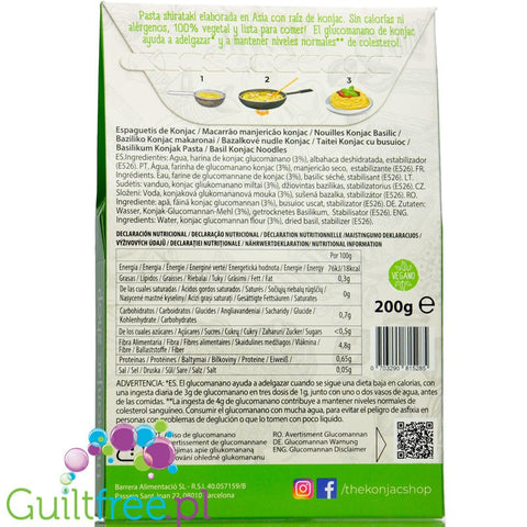 Konjac Shop Spaghetti konjac basil