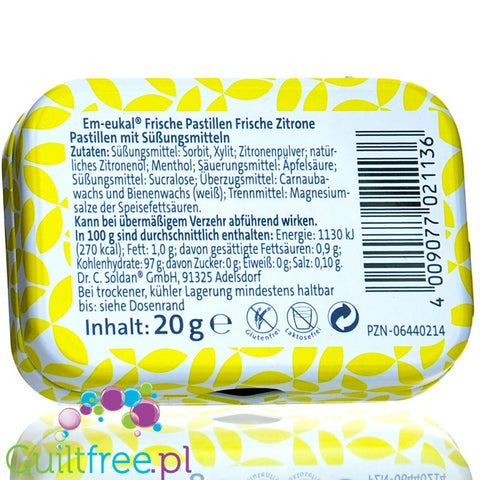 Em-eukal Frische Pastillen Frische Zitrone zuckerfrei 20g