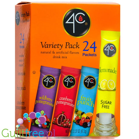 4C Sugar Free Drink Mix Sticks - 24 stick box / Bonus Variety Pack