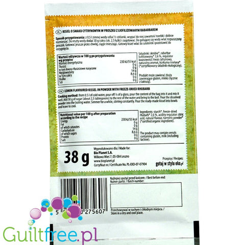 Bio Planet Lemon Flavoured kissel with rhubarb