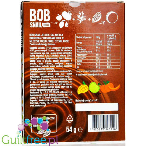 Bob Snail Apple, Mango, Pumpkin, Chia - no added sugar jellies