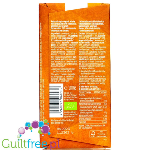 Xucker Organic milk-chocolate with erythritol
