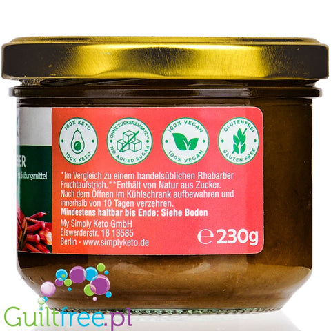 Simply Keto Rhubarb fruit spread 230g
