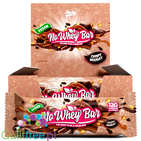 Rocka Nutrition NO WHEY Crunchy Nougat - vegan protein bar without sweeteners