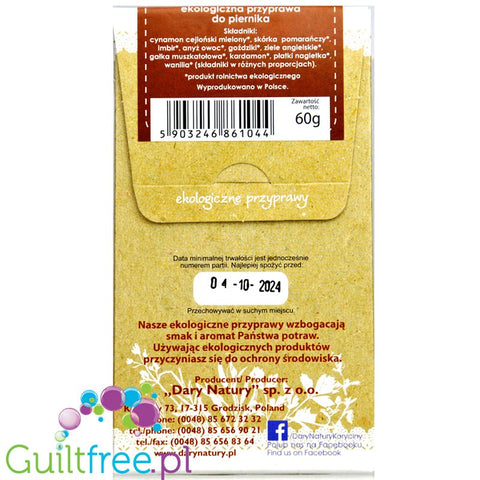 Dary Natury Przyprawa Do Piernika Bio 60 G