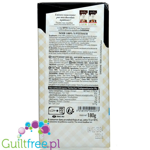 Dardenne Noir 100 % a patisser 180g