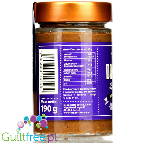 OrganicHouse Daktynella vegan date-coconut chocolate spread with no added sugar