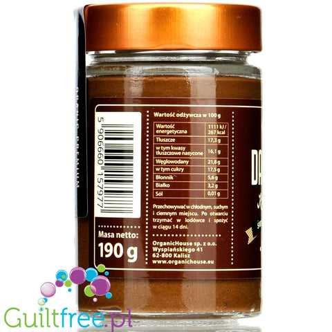 OrganicHouse Daktynella vegan date-coconut chocolate spread with no added sugar