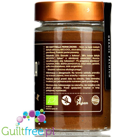 OrganicHouse Daktynella vegan date-coconut chocolate spread with no added sugar