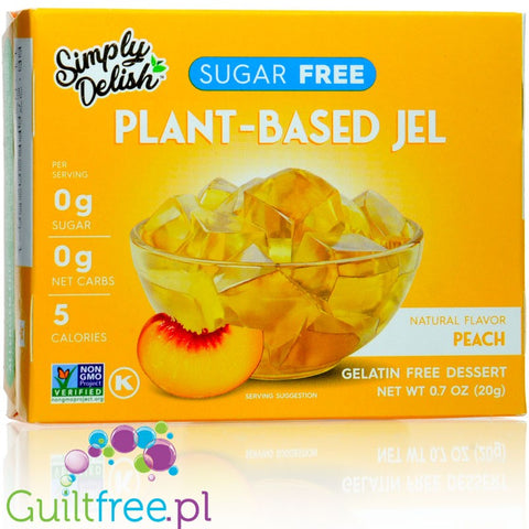 Simply Delish Natural Sugar Free Vegan Peach Jelly Dessert
