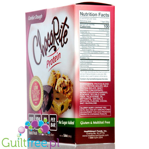 ChocoRite Uncoated Bars, 32g  Cookie Dough