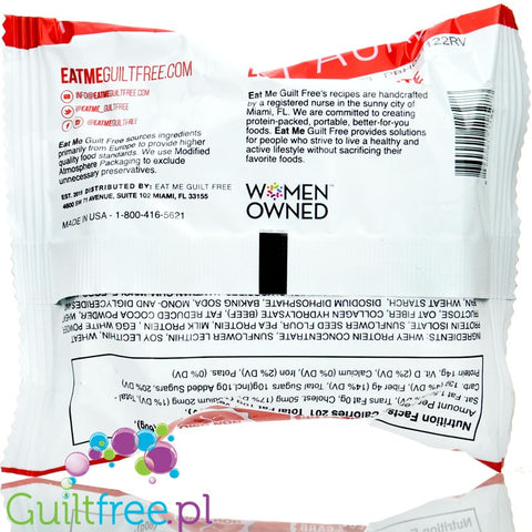 EatMe Guilt Free, Brownie Red Velvet, low carb, flourless, high protein brownie with sprinkles