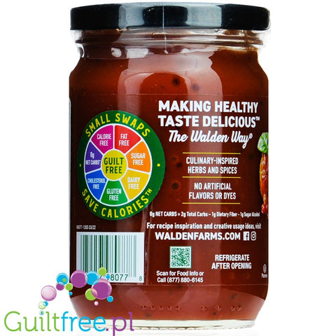 Walden Farms Tomato & Basil Sauce USA version, no sucralose, with stevia