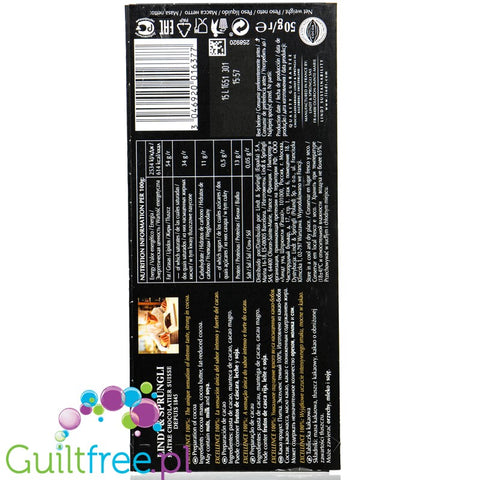 Lindt Excellence 100% Orange - Italian dark chocolate 100% with orange juice