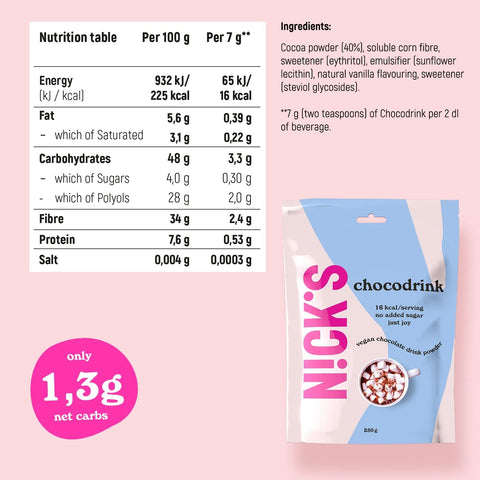 NICKS Chocodrink Heiße Schokolade