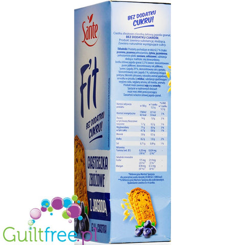 Sante Fit Cereal Biscuits Blueberry - cereal cookies with blueberries without added sugar