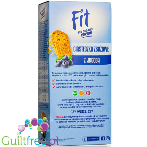 Sante Fit Cereal Biscuits Blueberry - cereal cookies with blueberries without added sugar