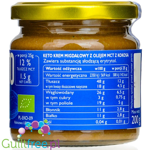 BeKeto Keto Krem™ Vanilla Almond MCT infused keto spread