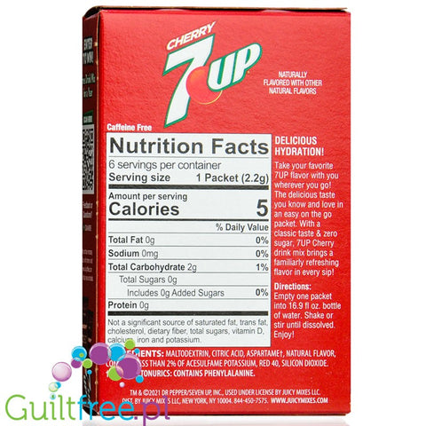 7up On To Go Cherry Drink Mix 0.48oz (13.2g) - 12CT