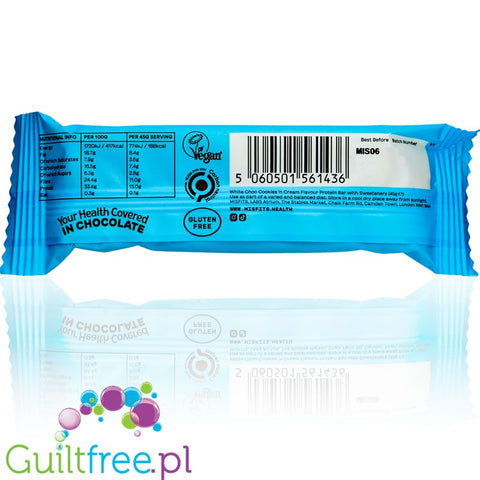 MisFits Plant Cookies & Cream - triple layered vegan protein bar