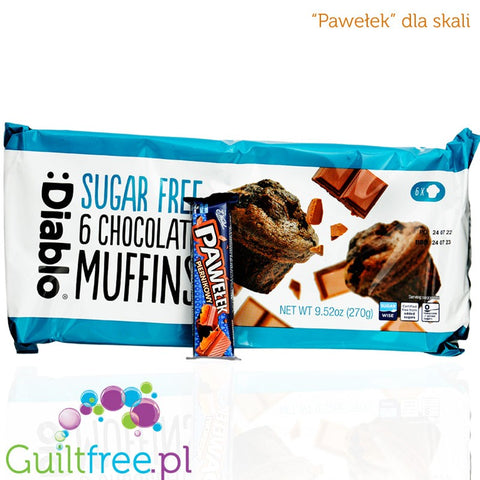 Diablo Sugar Free Chocolate Muffins x 6pcs