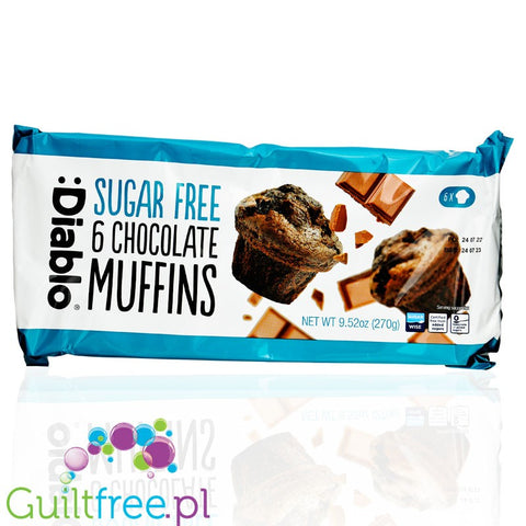 Diablo Sugar Free Chocolate Muffins x 6pcs
