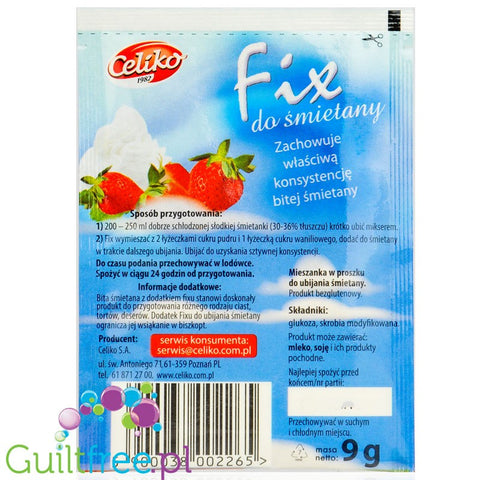 Celiko Fix for cream - a mixture of powder for whipping cream