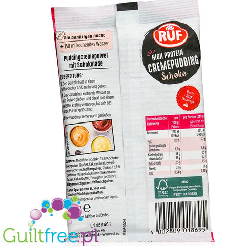 Ruf High Protein Cremepudding Schoko