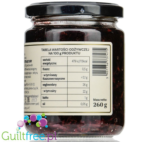 Sad Danków, no sugar added organic blueberry jam