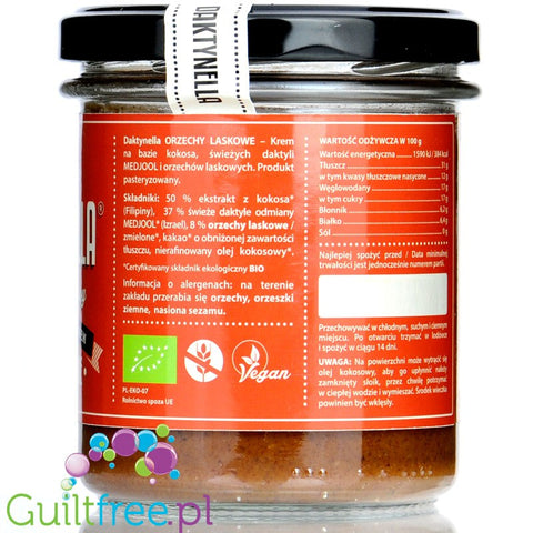 Organic House Dactinella Hazelnut - hazelnut date-coconut cream without added sugar, vegan & organic