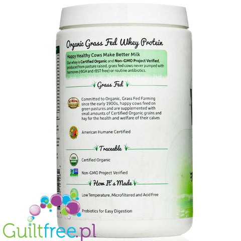 Garden of Life Organic Whey  - Grass Fed, Vanilla - 378 g