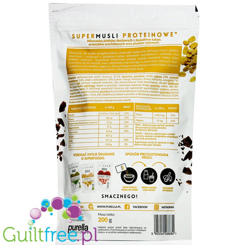 Purella Super Muesli Protein cocoa, peanuts, chocolate