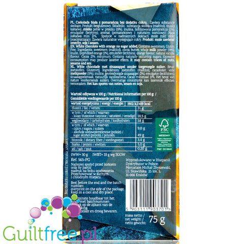 Pure & Good White Chocolate & Orange, no added sugar