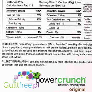 Power Crunch Mint & Chocolate box of 12 protein wafers with stevia