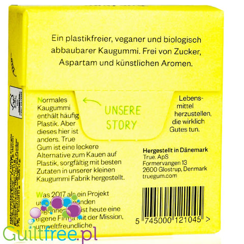 True Gum Lemon -  sugar-free chewing gum