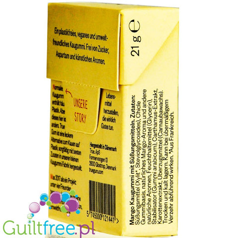 True Gum Mango -  sugar-free chewing gum