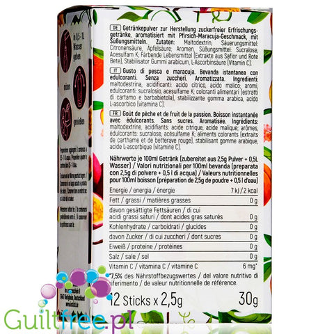 INSTICK Peach & Passionfruit Sticks sugar free instant drink