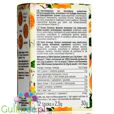 INSTICK Orange Sticks sugar free instant drink