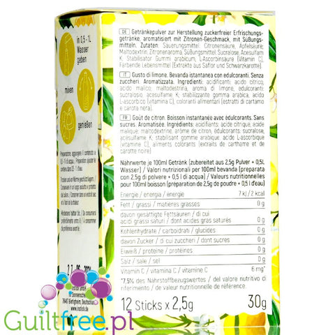 INSTICK Lemon Sticks sugar free instant drink