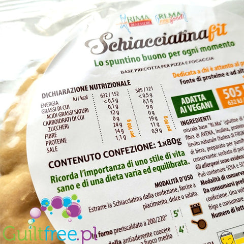 Rima Schiacciatina Fit - keto pita 9g of carbohydrates