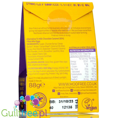 Moo Free Caramel Mini Eggs 88g