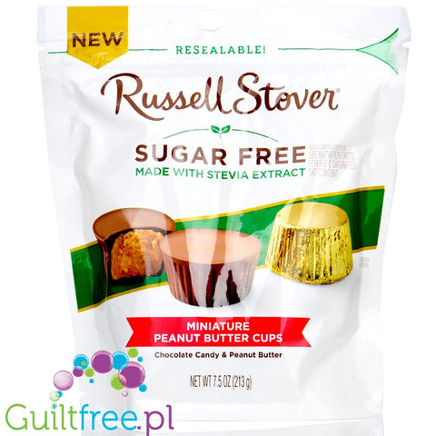 Russell Stover Sugar Free Miniature Peanut Butter Cups 7.5 oz. bag
