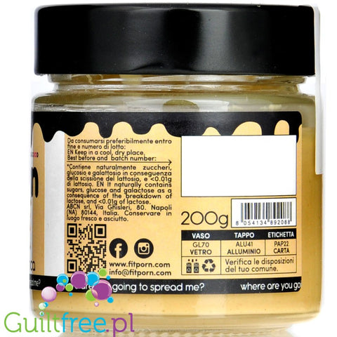 FitPrn Crema Proteica al Nocciola Bianca - Italian no sugar added protein spread