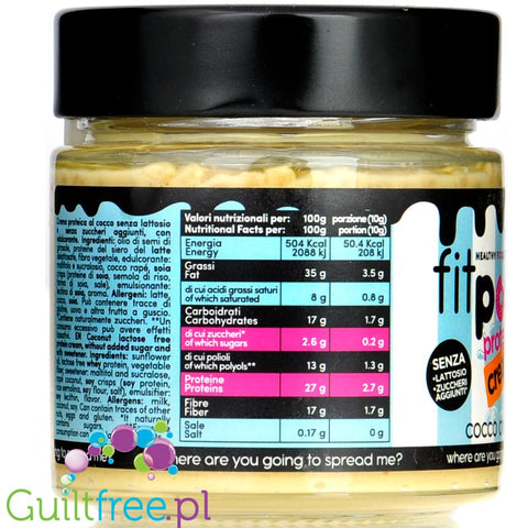 FitPrn Crema Proteica al Cocco Crunchy - Italian no sugar added protein spread